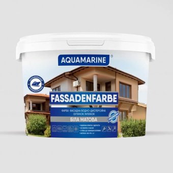 Фарба фасадна FASSADENFARBE "AQUAMARINE" КОРАБЛЬНА 7 кг fassade-7-kg-tm-aquamarine фото