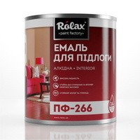 Емаль для підлоги ПФ-266 Ролакс червоно-коричнева 0.9 кг 2409 фото