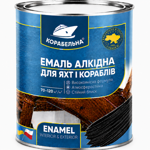 Емаль алкідна Корабельна ПФ-115 Чорна 0,9кг 3085257071 фото