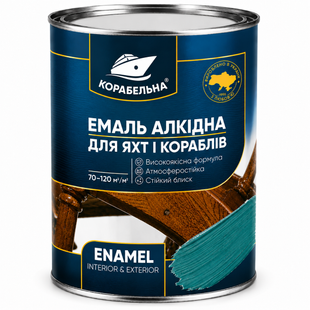Емаль алкідна Корабельна ПФ-115 Бірюзова 2,8кг 3085257024 фото